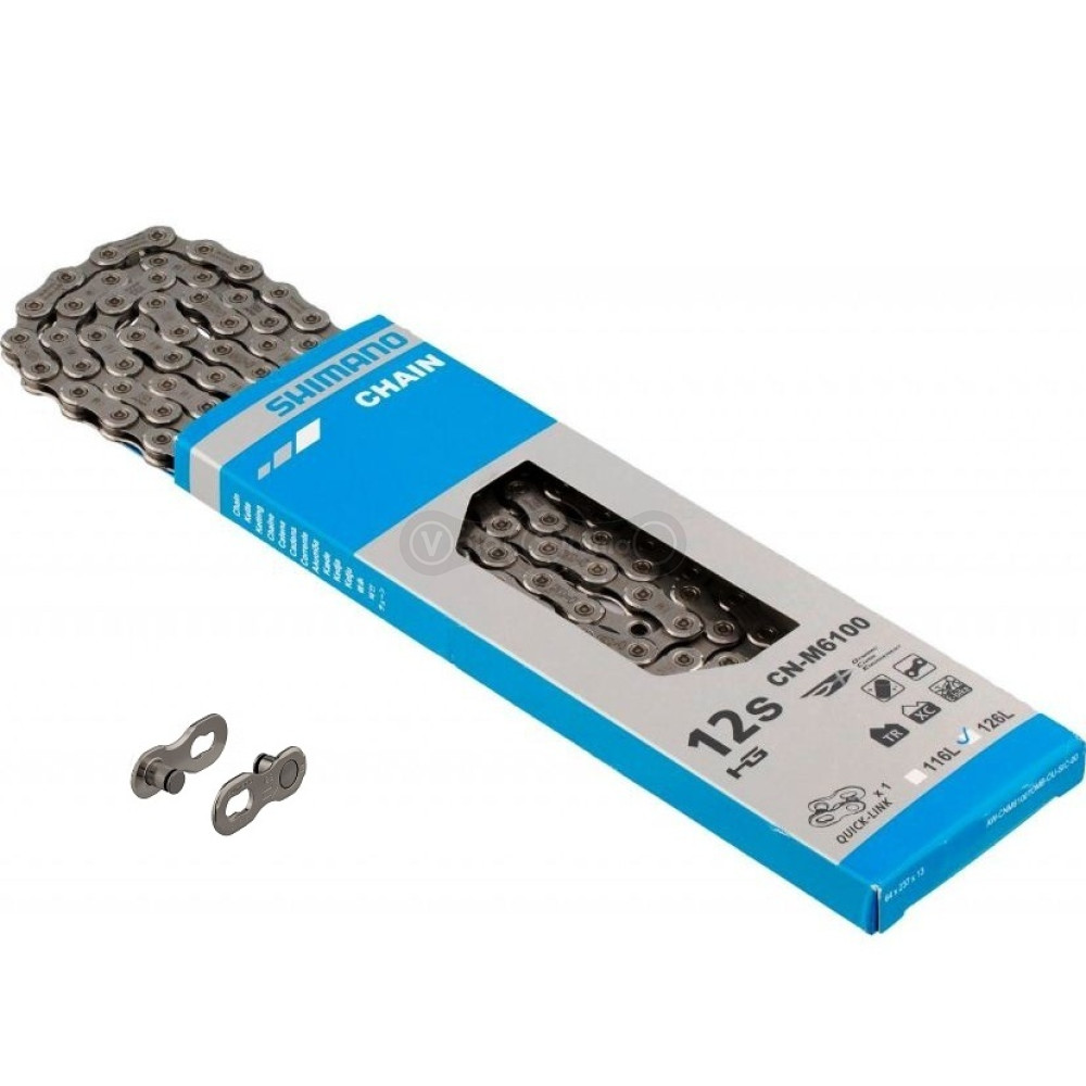 Ланцюг Shimano CN-M6100 SIL-TEC 138 ланок Quick Link 12 швидкостей