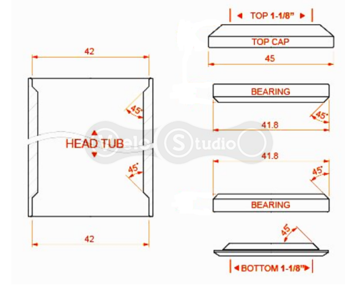 Рулевой набор Dartmoor Prime IS42/IS42 мм Black (интегрированный)