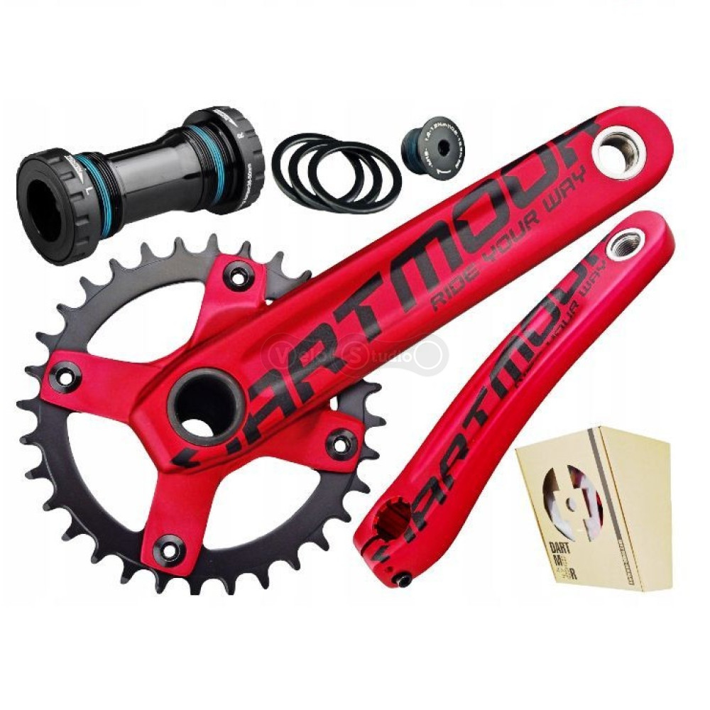 Шатуны Dartmoor MTB ROCK V.2 32T 175 мм Red