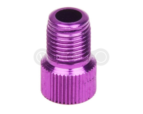Переходник Presta Schrader алюминиевый фиолетовый