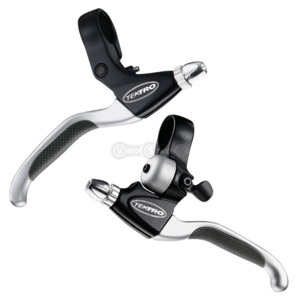 Ручки тормоза Tektro CL530-RS + CL535-RT левая и правая, со звонком