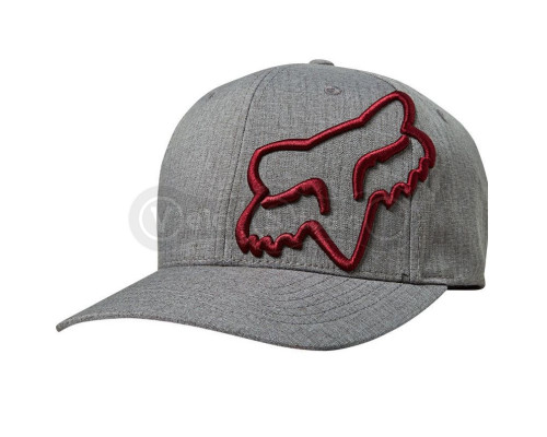 Кепка FOX Clouded Flexfit Hat Grey Red S/M