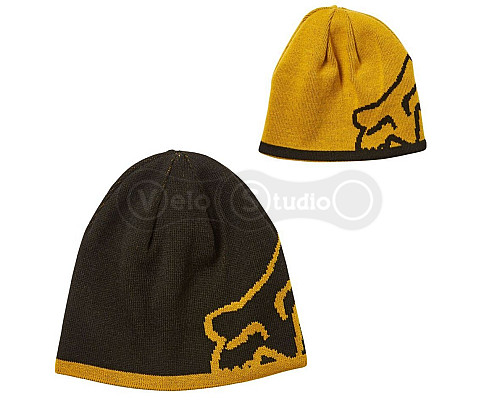 Шапка FOX Streamliner Beanie Black Yellow - акрил (двостороння)