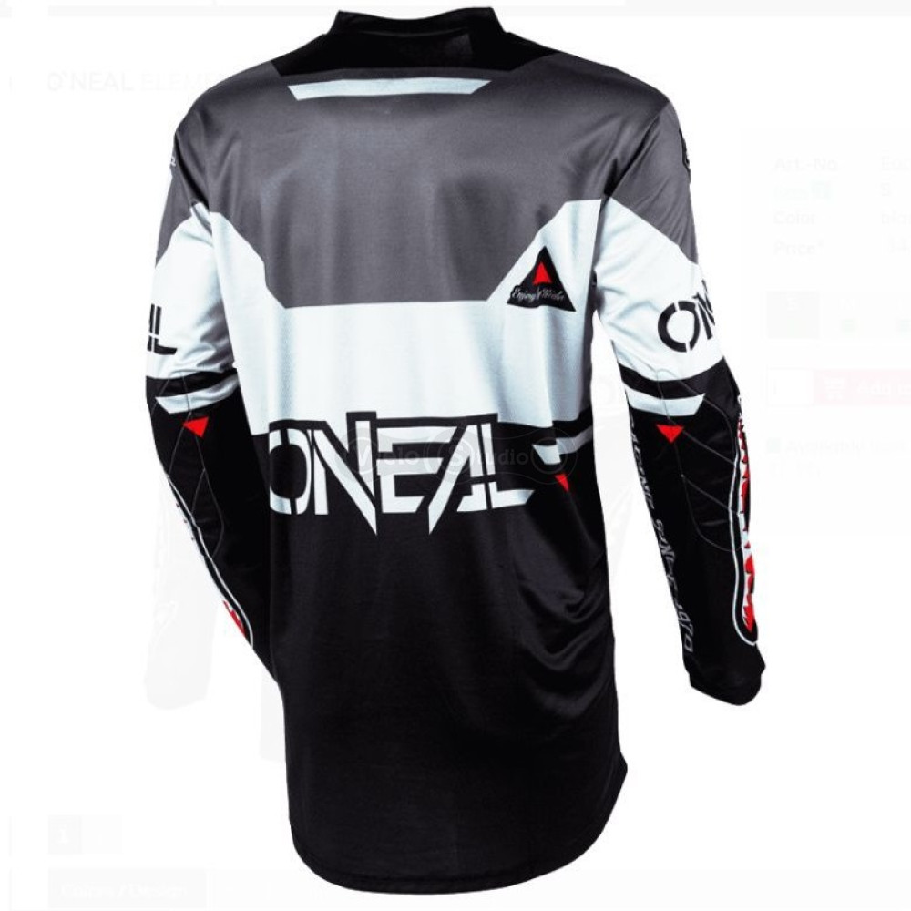Вело джерси O`Neal Element Jersey Warhawk Black Gray размер S
