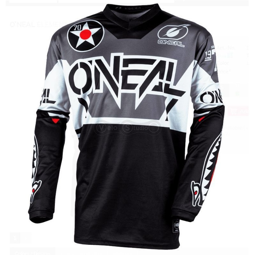 Вело джерси O`Neal Element Jersey Warhawk Black Gray размер S