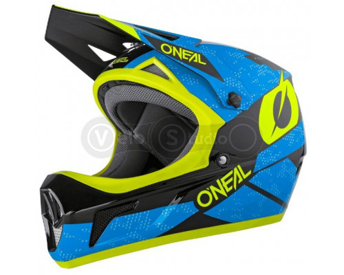 Вело шлем O'Neal Sonus Fullface Helmet Deft Blue Neon Yellow M