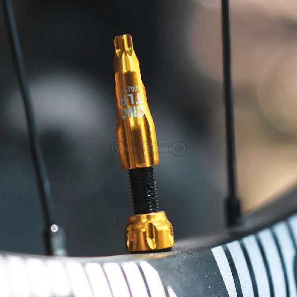 Бескамерный ниппель Lezyne CNC TLR Valve 44 мм чёрный - 2 шт