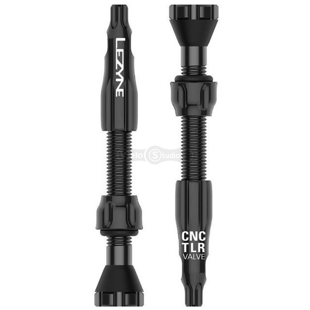 Бескамерный ниппель Lezyne CNC TLR Valve 44 мм чёрный - 2 шт