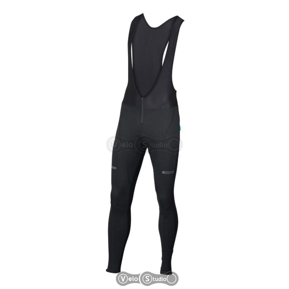 Велорейтузи Shimano WIND черные с лямками L