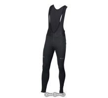 Велорейтузи Shimano WIND черные с лямками L