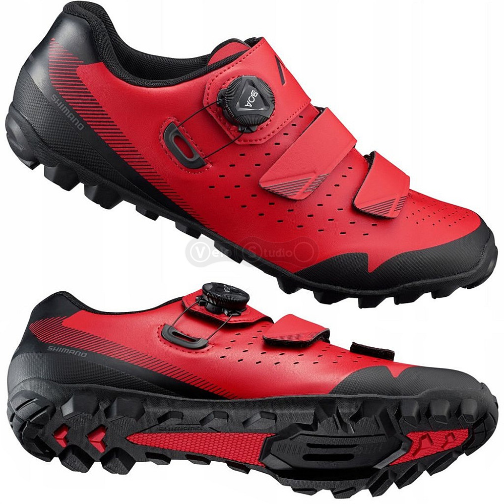 Вело обувь Shimano ME400MR (контактные педали) красная EU 42