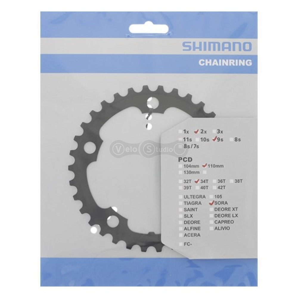 Звезда шатунов Shimano FC-3550 Sora 34 зубьев (5-лапка)