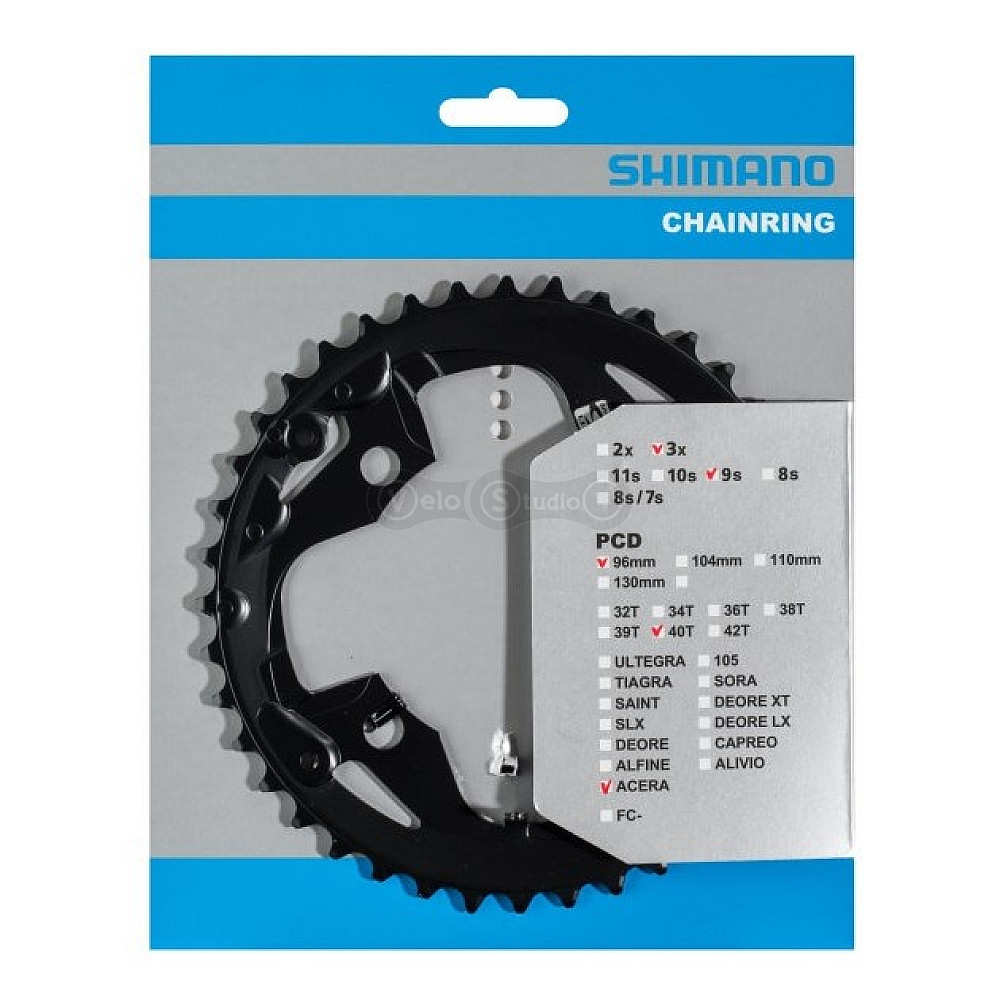 Звезда шатунов Shimano FC-M3000 ACERA 40 зубьев 9 скор. AX