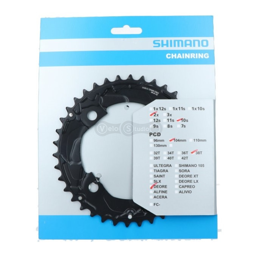 Звезда шатунов Shimano FC-M617 DEORE 38 зубьев 10 скор. AZ
