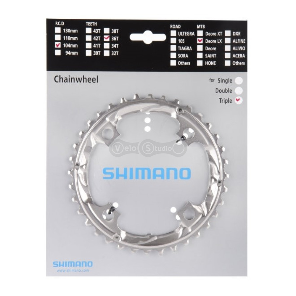 Звезда шатунов Shimano FC-M660 SLX 36 зубьев 9 скор.