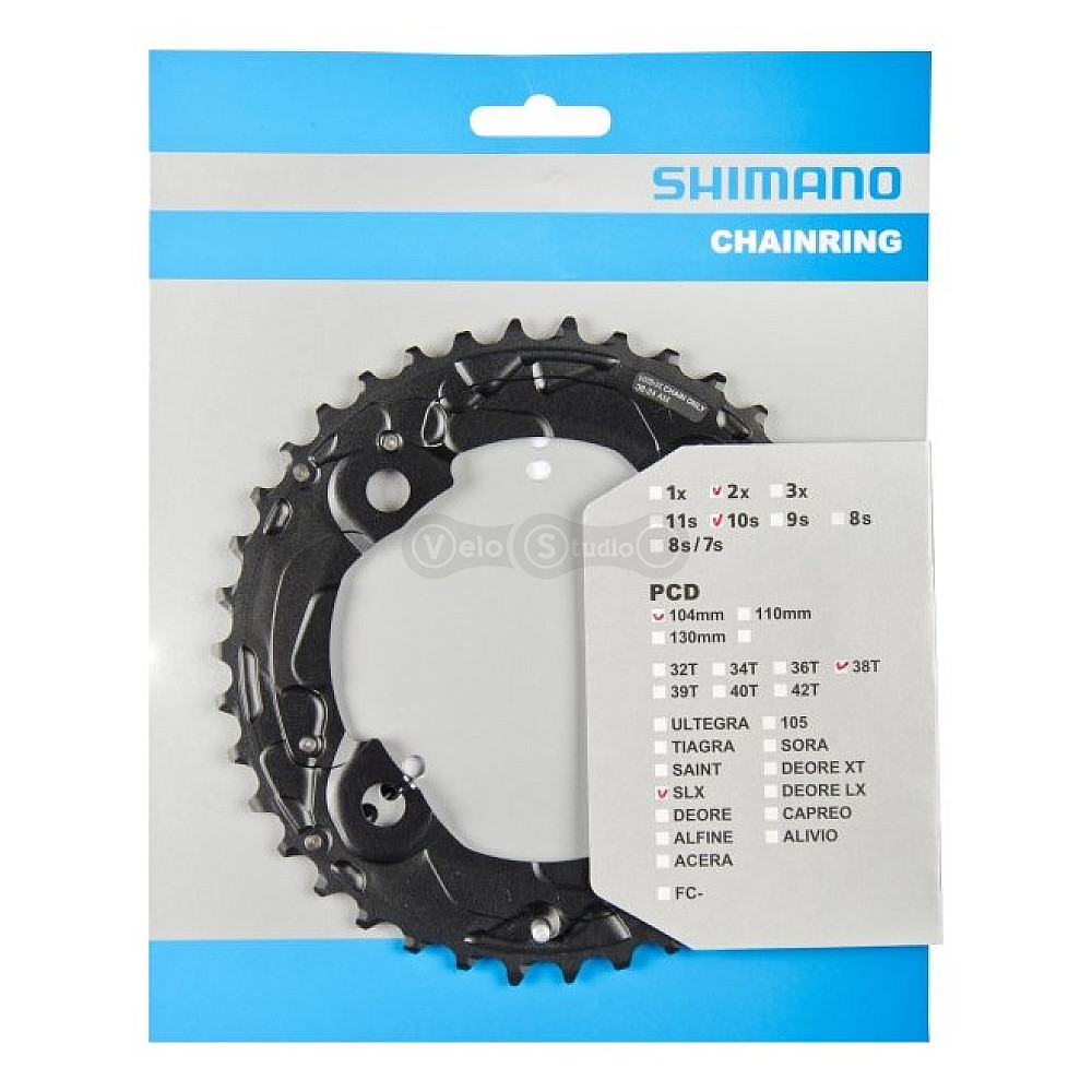 Звезда шатунов Shimano FC-M675 SLX 38 зубьев АM
