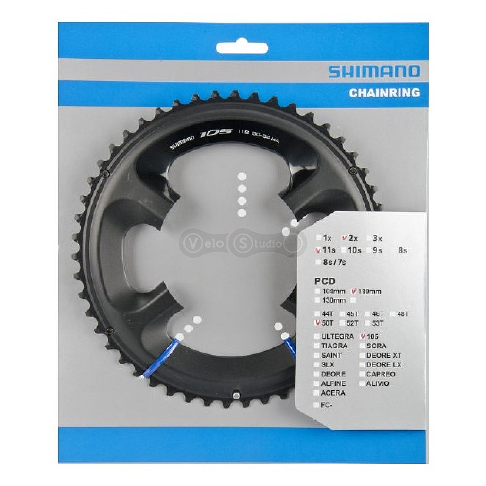 Зірка шатунів Shimano FC-5800 105, 50 зубів для 50-34T чорн.