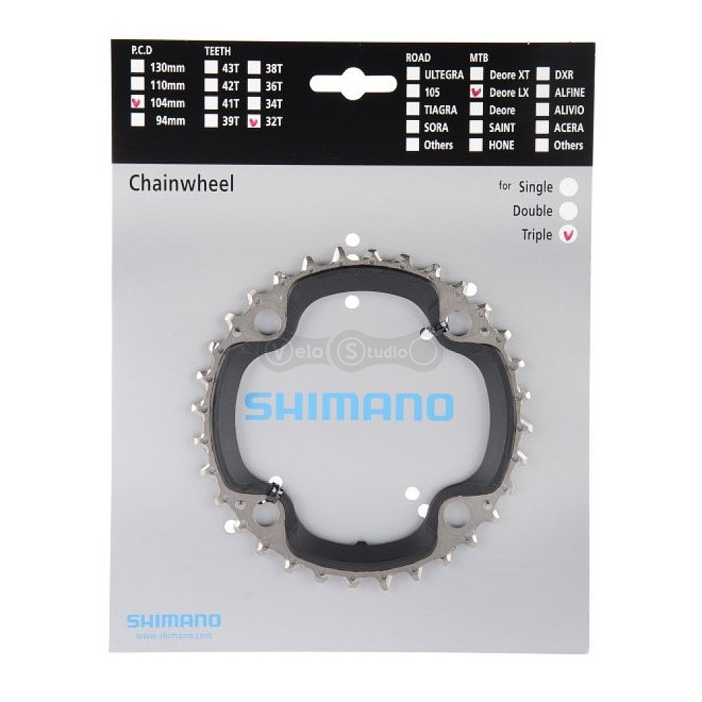 Звезда шатунов Shimano FC-M660 SLX 32 зубьев 9 скор.