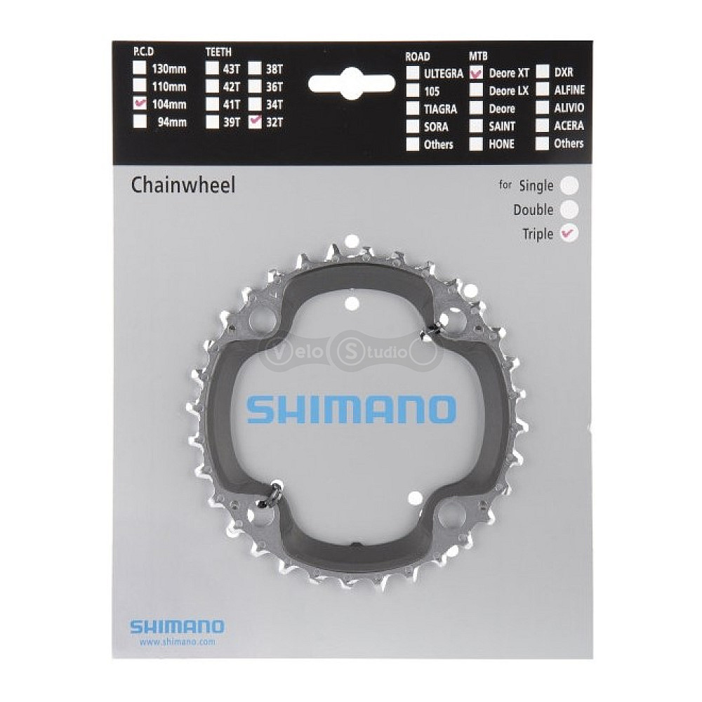 Звезда шатунов Shimano FC-M770 Deore XT 32 зубьев 9 скор.