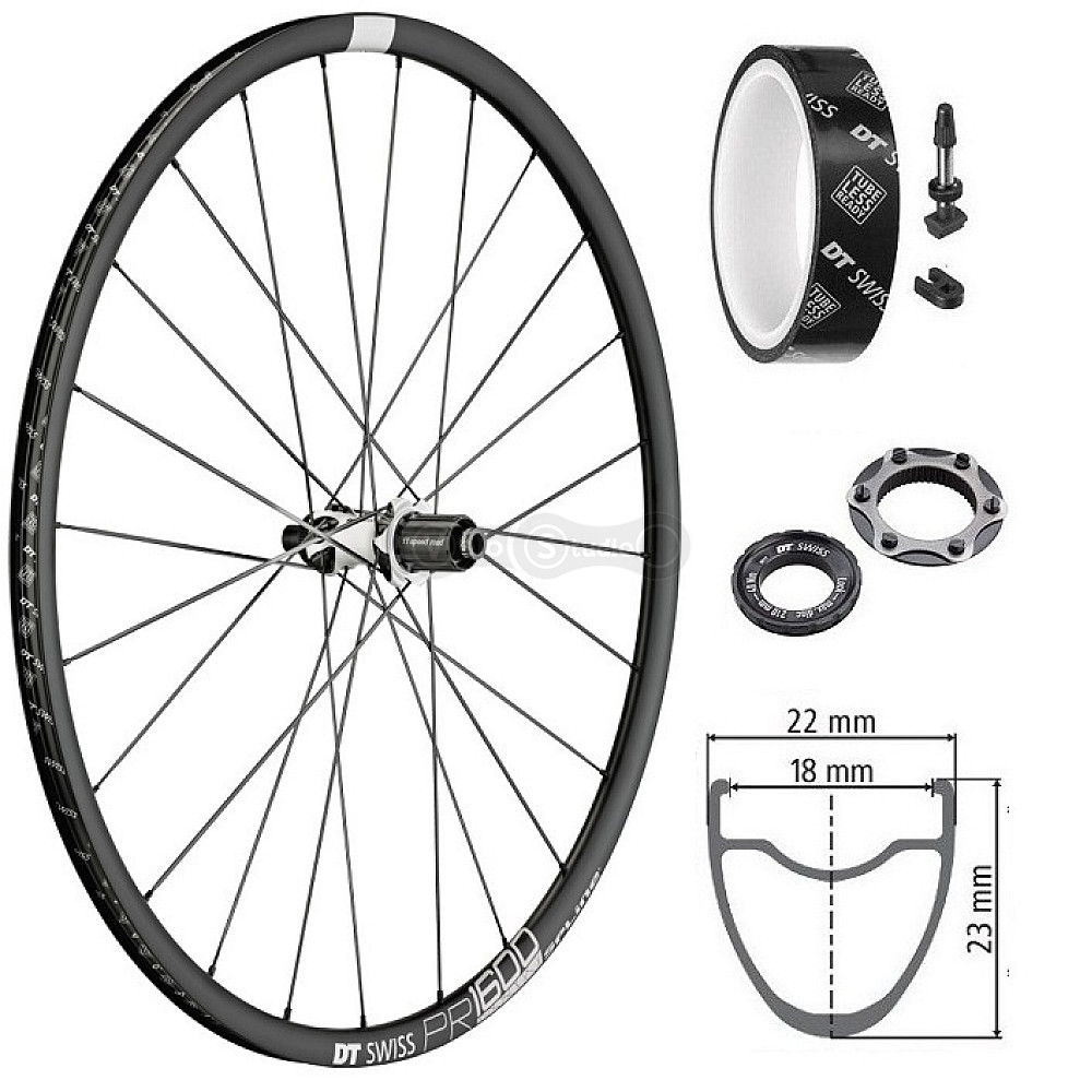 Колесо заднее DT Swiss PR 1600 Spline 700C CL 23 12/142 ASF11
