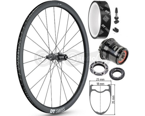 Колесо заднє DT Swiss PRC 1400 SP 700C CL 35 12/142