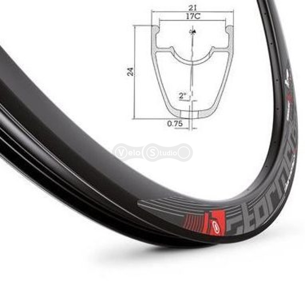 Обід Mach1 STORMER 17 700C 32 спиці, TLR, чорний, 440г