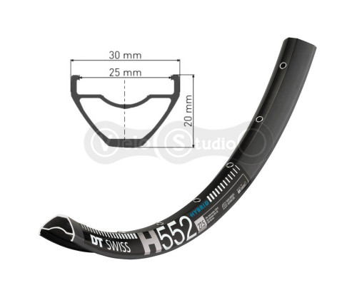 Обід DT Swiss H 552 27,5 дюймів 28 спиць