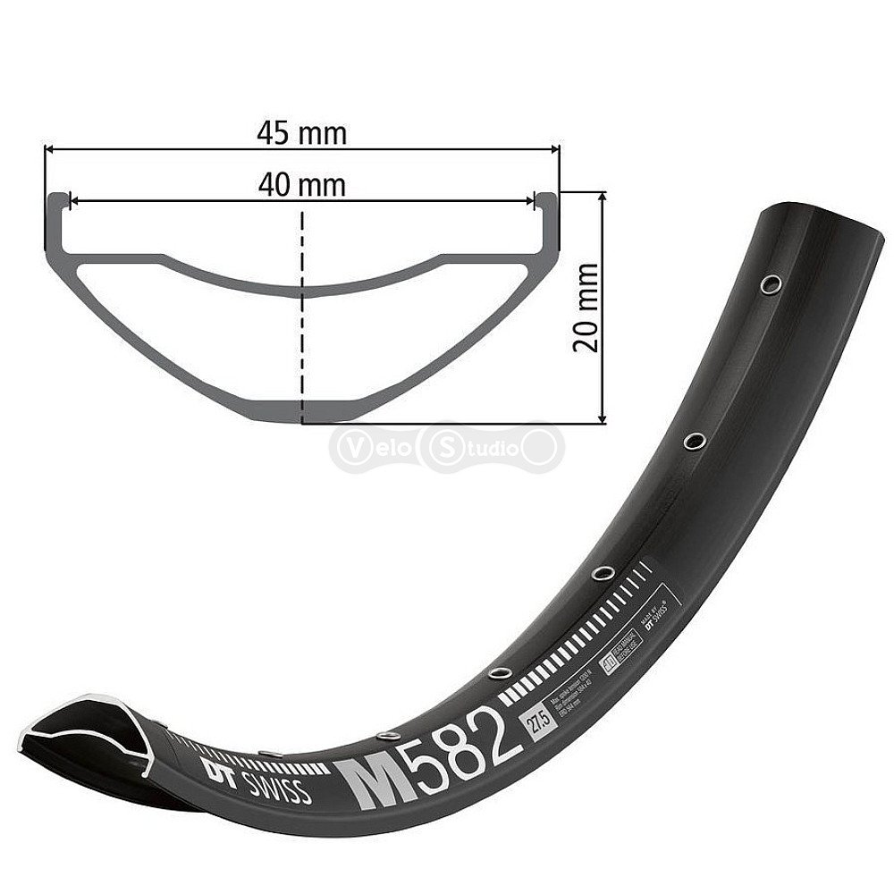 Обод DT Swiss M 582 27,5 дюймов 28 спиц
