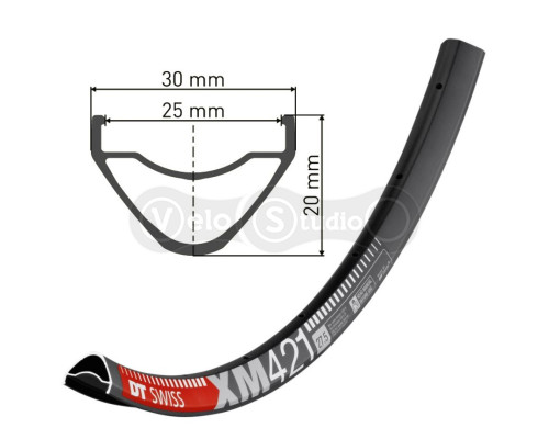 Обод DT Swiss XM 421 27,5 дюймов 28 спиц