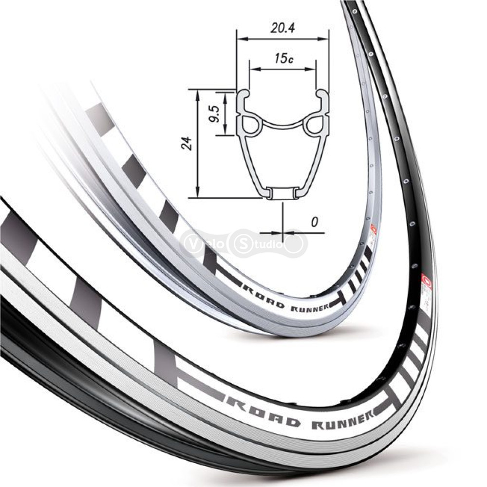 Обід Mach1 ROAD RUNNER 700C 32 відп. сріблястий, FV/Presta, 500g