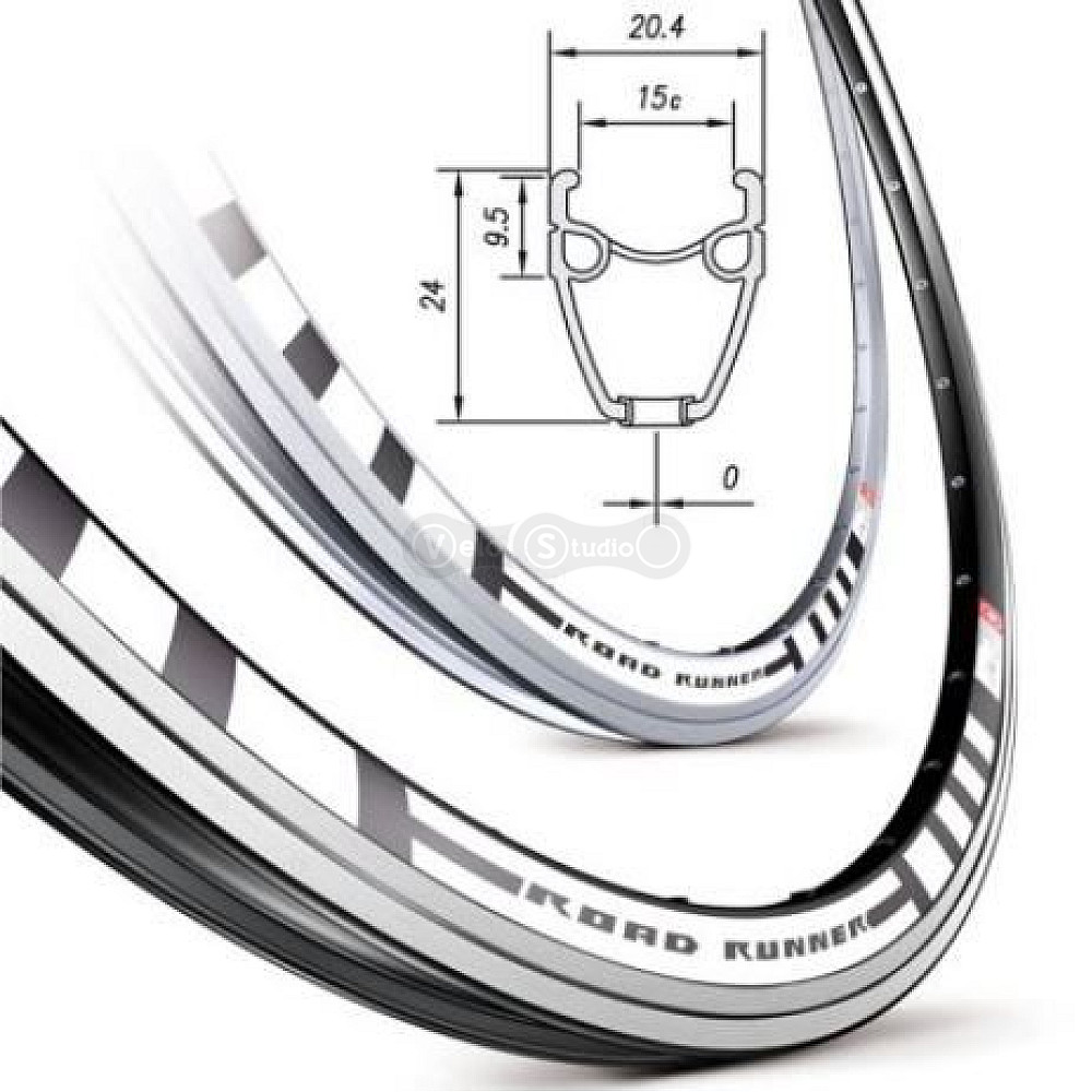 Обід Mach1 ROAD RUNNER 700C 36 відп. сріблястий, FV/Presta, 500g