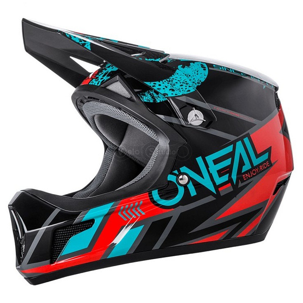 Вело шлем O'Neal Sonus Fullface Helmet Strike Black Teal M