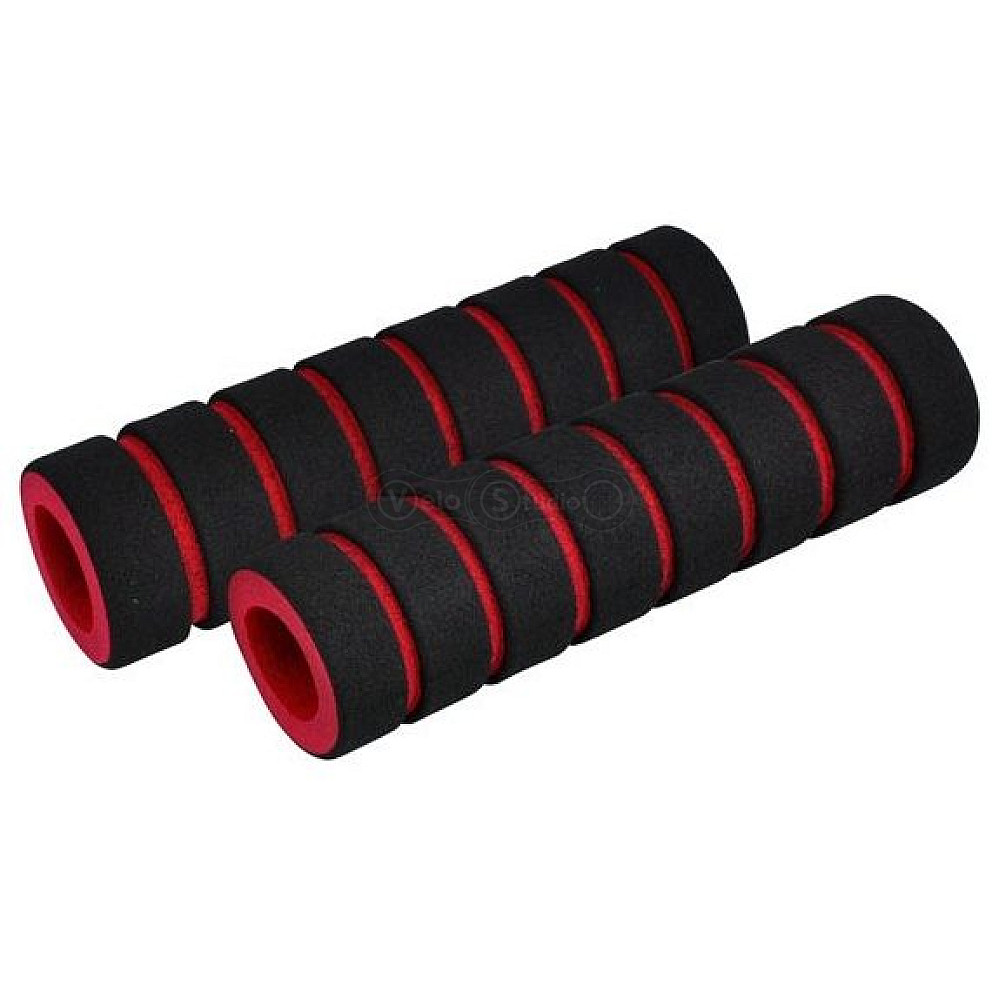 Грипсы Longus FUOMY пенополиуретановые, чёрно-красные