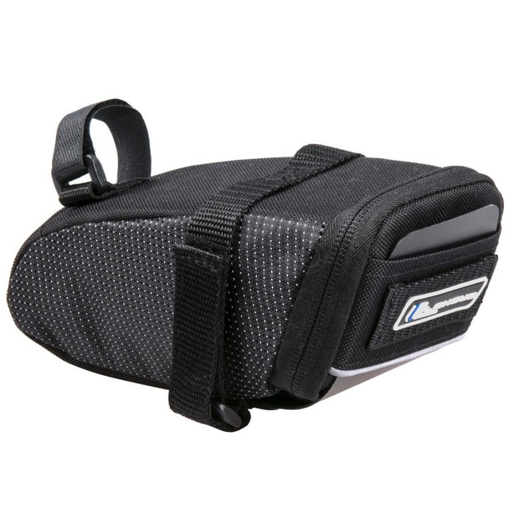 Сумка Longus MUD L под седло 0,9L с крылом, чёрная, Velcro