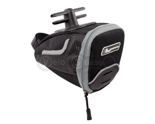 Сумка Longus SQUARE QR под седло, + чехол, чёрно-серая