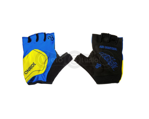 Вело перчатки ONRIDE Catch желто-синие размер XS