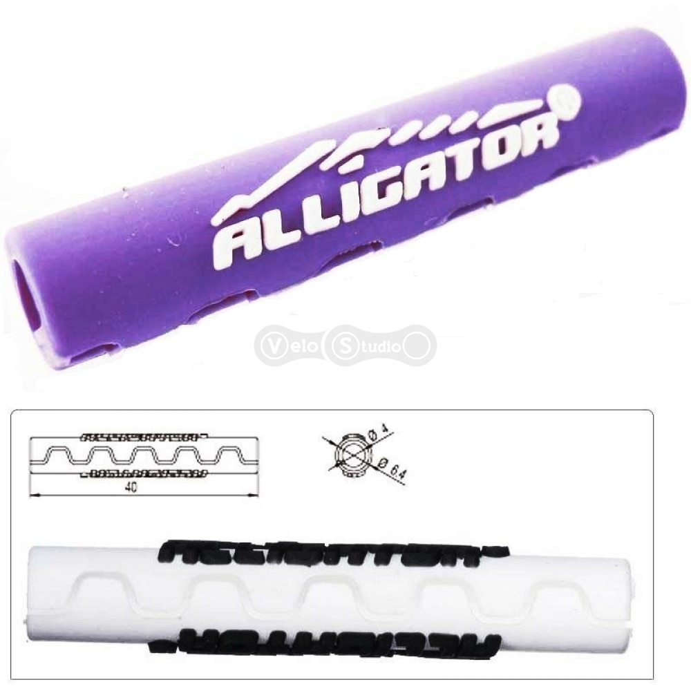 Защита рамы Alligator Sawtooth от трения тормозных рубашек фиолетовая