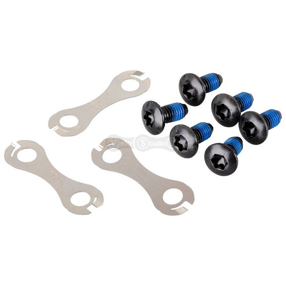Фіксуючі болти та стопорні шайби Shimano для кріплення ротора 6 штук