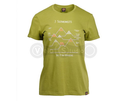 Футболка Turbat 7 SUMMITS green женская зеленая XS