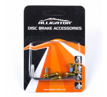 Комплект болтов Alligator для крепления ротора Torx 6 шт + ключ золотистые