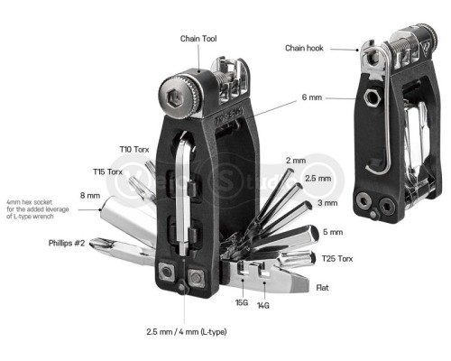 Мультитул Topeak Ninja 16+, 16 функцій