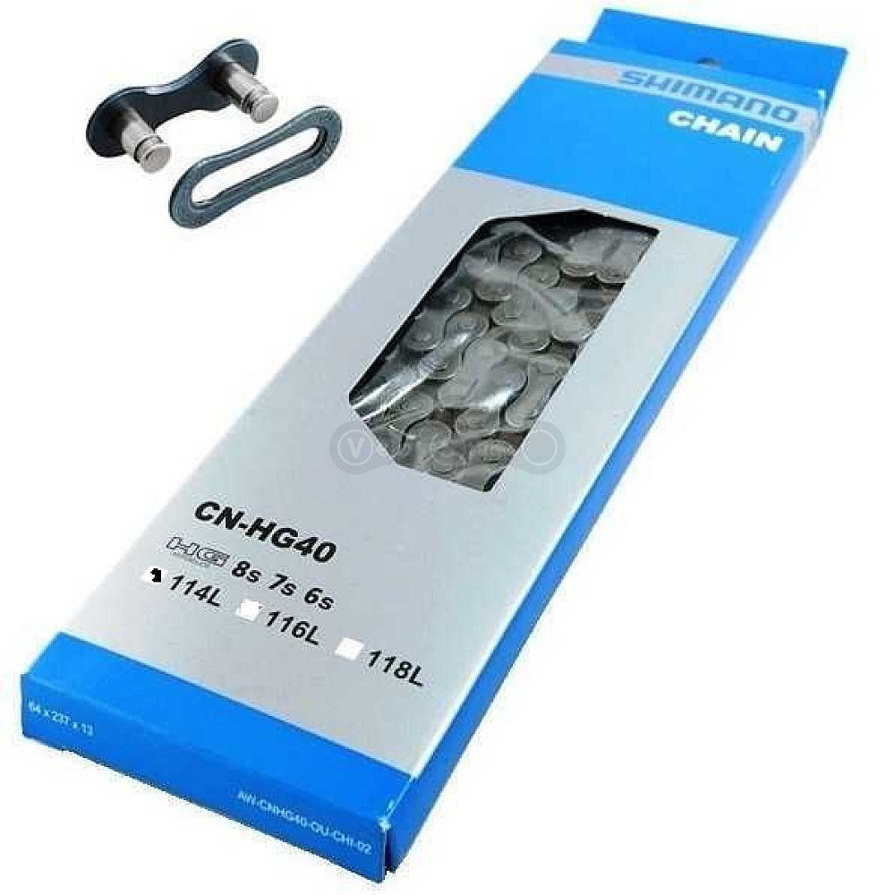 Ланцюг Shimano CN-HG40 QUICK LINK 6-7-8 швидкостей 114 лінків
