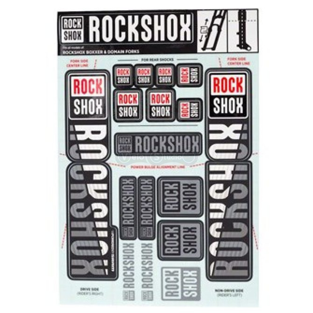Стікери RockShox DECAL KIT 35MM DC SILVER/DFB BXR