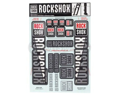 Стікери RockShox DECAL KIT 35MM DC SILVER/DFB BXR