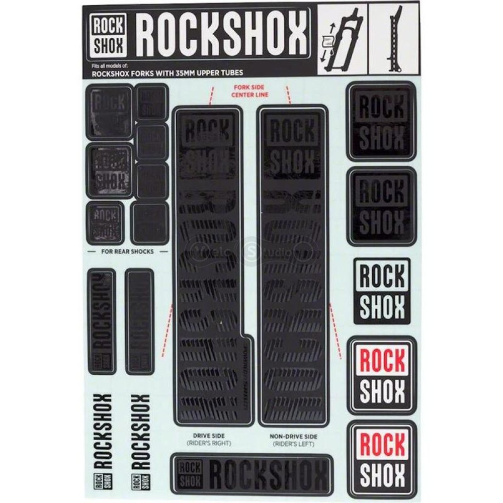 Стікери RockShox DECAL KIT 35MM STEALTH
