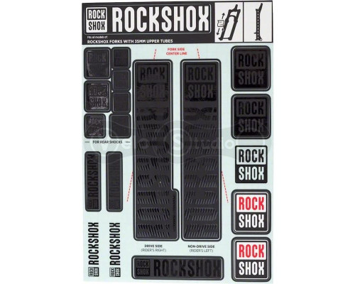 Стікери RockShox DECAL KIT 35MM STEALTH