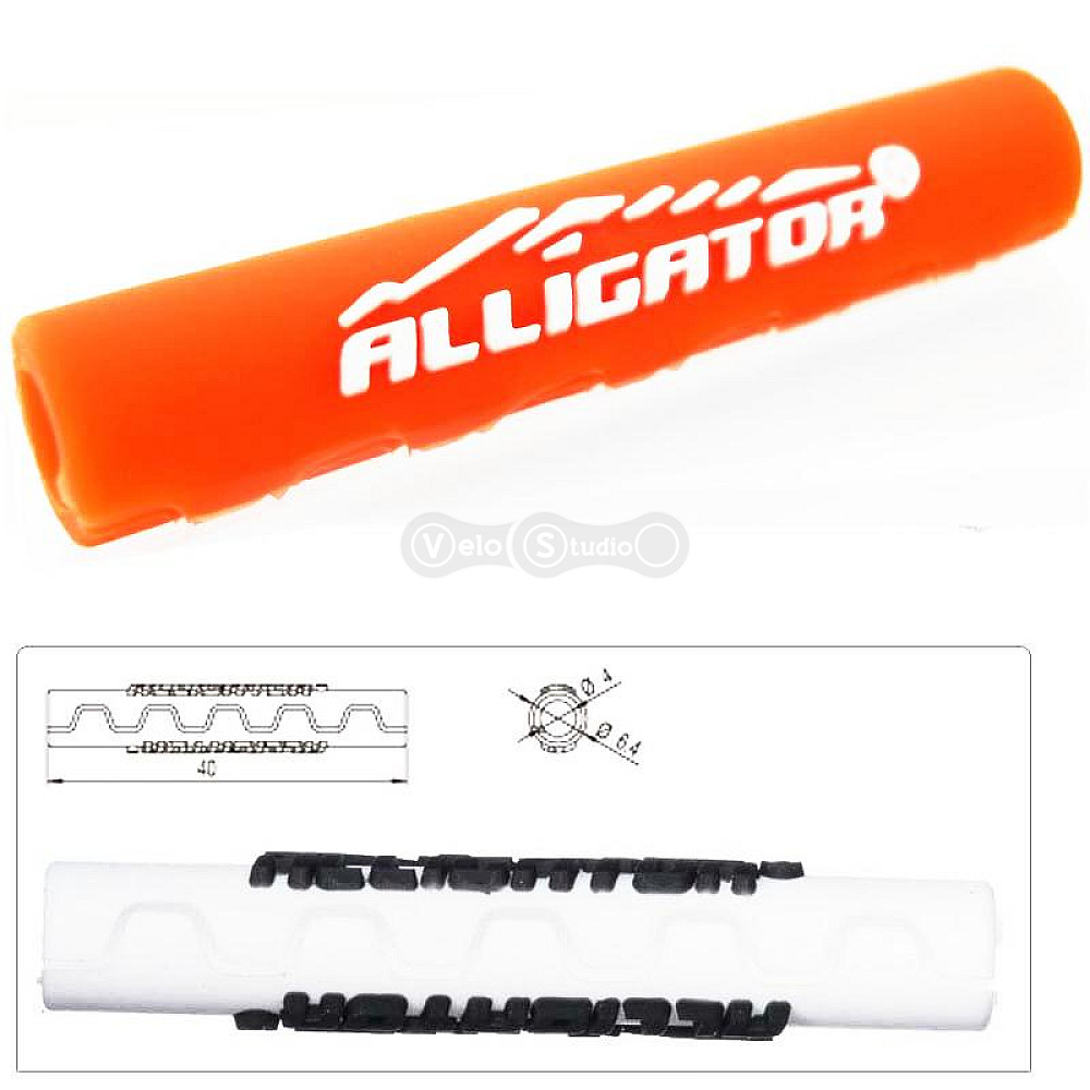 Защита рамы Alligator Sawtooth от трения тормозных рубашек оранжевая