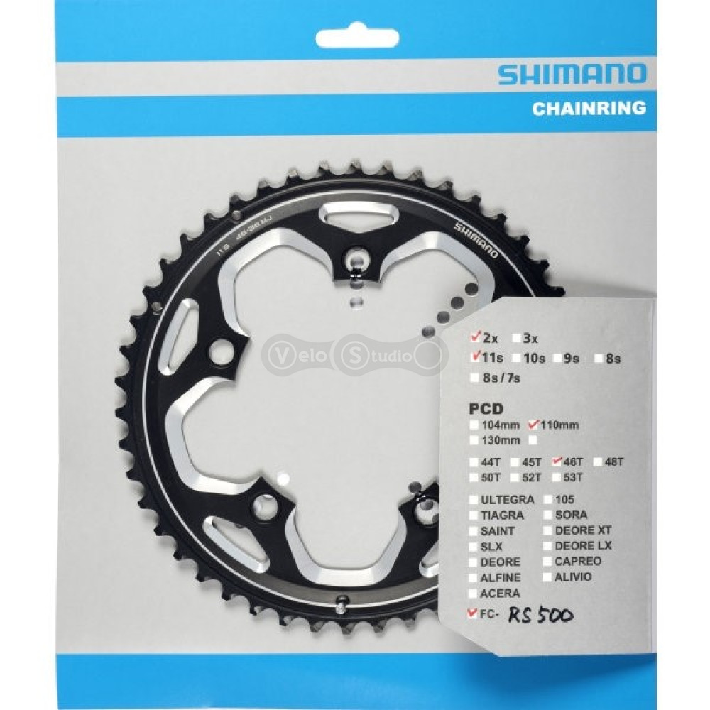Звезда шатунов Shimano FC-RS500 46 зубьев 2х11 скоростей