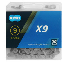 Ланцюг KMC X9 Gray 9 швидкостей 114 ланок + замок