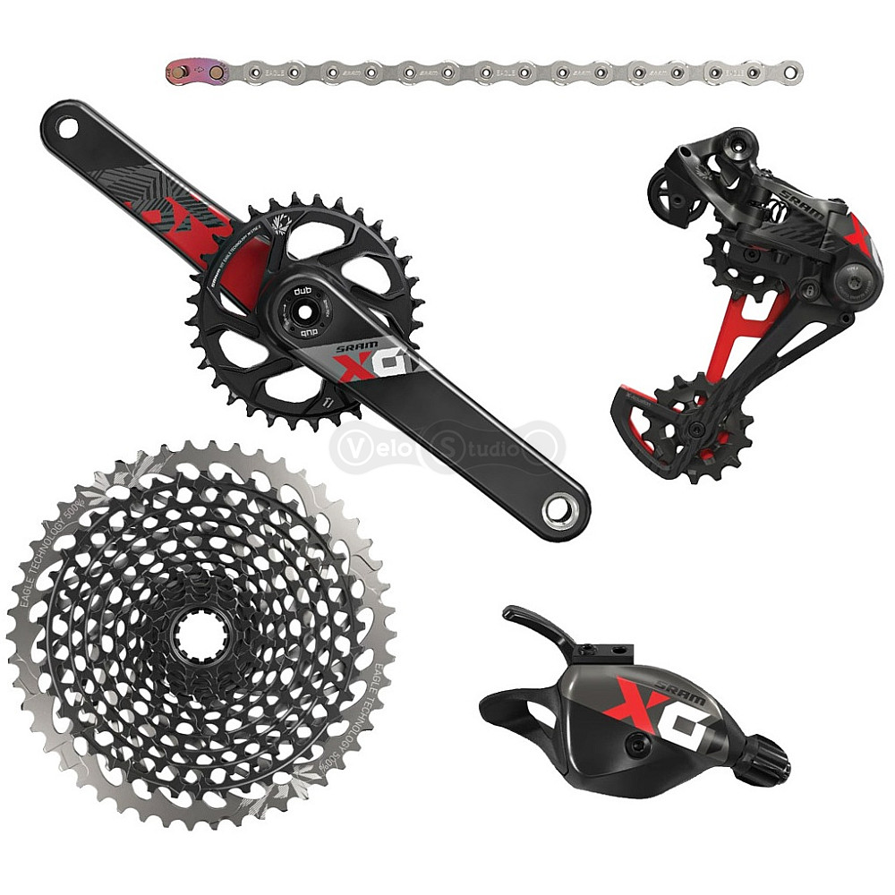 Групсет Sram X01 Eagle Dub 175 Red 12 скоростей